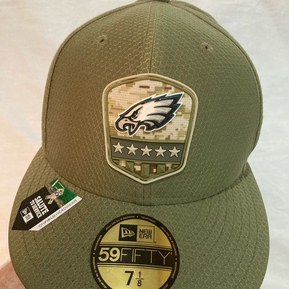 Philadelphia Eagles Salute to Service on field hat! Fitted size 7 1/8, NWT! - Picture 3 of 6
